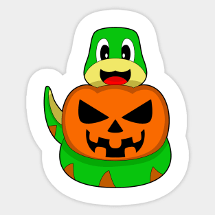 Snake Halloween Pumpkin Sticker